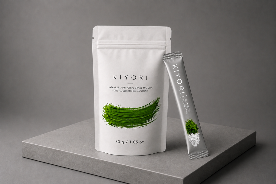 15 sachets Matcha & Creatine + 30g ceremonial grade matcha