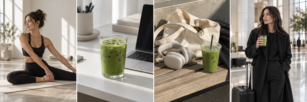 Matcha moments in the studio, at work and on the go
